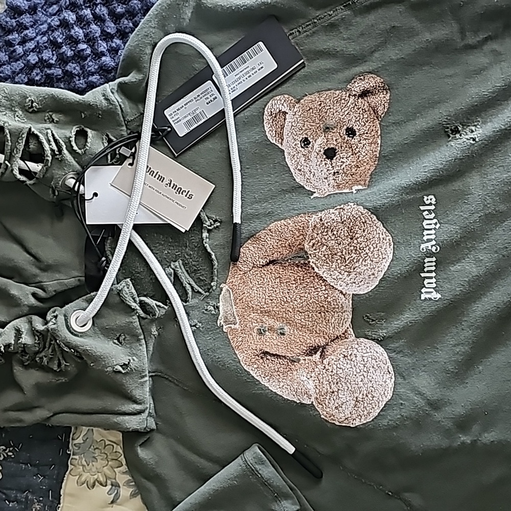 NWT Palm Angels Destroyed Hoodie XXL - Fits like M/L